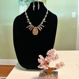 Necklace and earrings
